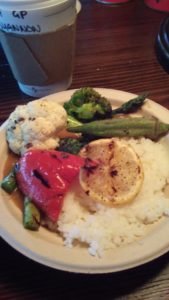 Grilled vegetables and Japanese curry